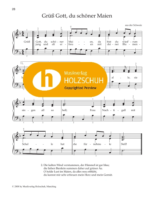 Grüß Gott, der schöner Maien